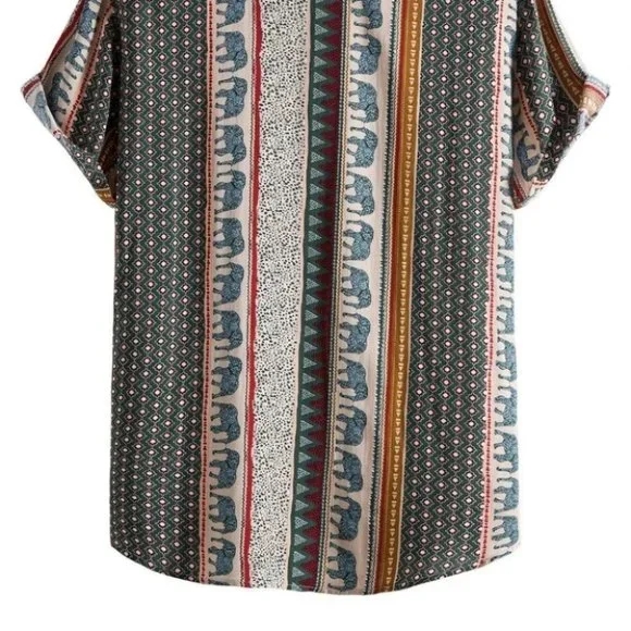 Casual Men's African Print Shirt - Picture 4 of 6